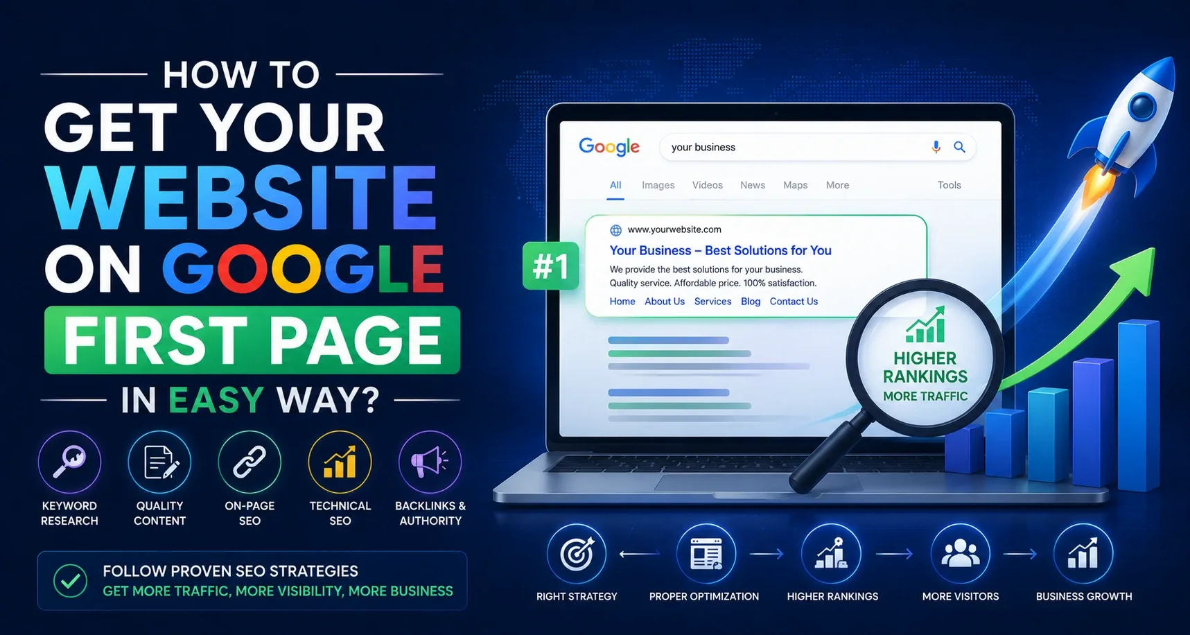 Featured image for How to get your website on Google first page in easy way?