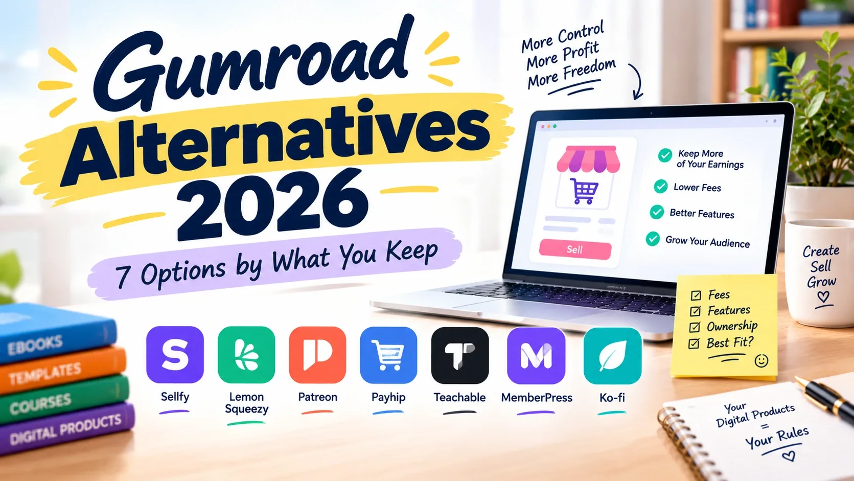 Cover image for Gumroad Alternatives 2026: 7 Options by What You Keep