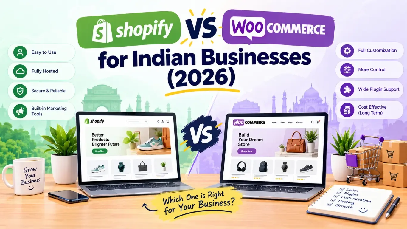 Thumbnail for blog article: Shopify vs WooCommerce for Indian Businesses (2026)